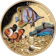 Niue 100 Dollars Great Barrier Reef 2020 ELIZABETH II NIUE 2020 100 DOLLARS 1 OZ 9999 GOLD coin obverse