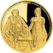 Niue 100 Dollars Napoleon I Bonaparte and Marie Louise 2020 ♛Cᴍ NAPOLEON I. BONAPARTE MARIE LUISA HABSBURSKO-LOTRINSKA coin reverse