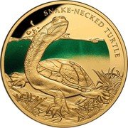 Niue 100 Dollars (Snake-Necked Turtle) SNAKE-NECKED TURTLE coin reverse