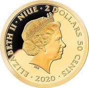 Niue 2 Dollars 50 Cents Elizabeth II Estonia 2020  Proof ELIZABETH II NIUE 2 DOLLARS 50 CENTS IRB 2020 coin obverse