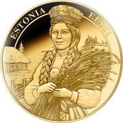 Niue 2 Dollars 50 Cents Elizabeth II Estonia 2020  Proof ESTONIA EESTI coin reverse
