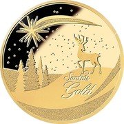 Niue 2 Dollars 50 Cents Elizabeth II Santa's Gold 2020  Proof SANTA'S GOLD coin reverse