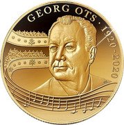 Niue 2 Dollars 50 Cents Georg Ots 2020  Proof GEORG OTS 1920-2020 EK coin reverse