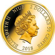 Niue 2 Dollars 50 Cents (Kangaroo) ELIZABETH II NIUE 2 DOLLARS 50 CENTS IRB 2018 coin obverse