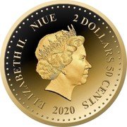 Niue 2 Dollars 50 Cents (King George VI) ELIZABETH II NIUE 2 DOLLARS 50 CENTS IRB 2020 coin obverse