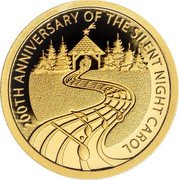 Niue 2 Dollars 50 Cents (Silent Night Carol) 200TH ANNIVERSARY OF THE SILENT NIGHT CAROL coin reverse