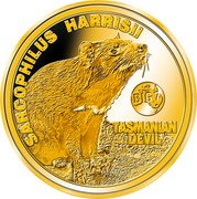 Niue 2 Dollars 50 Cents (Tasmanian Devil) SARCOPHILUS HARRISII BIG 7 TASMANIAN DEVIL coin reverse