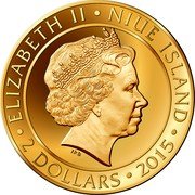 Niue 2 Dollars Pippi in the South Seas 2019  Proof ELIZABETH II NIUE ISLAND IRB 2 DOLLARS 2015 coin obverse Niue 2 Dollars Pippi in the South Seas 2019  Proof ELIZABETH II NIUE ISLAND IRB 2 DOLLARS 2015 coin obverse