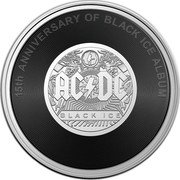 Australia 20 Cents (AC/DC Black Ice) 15TH ANNIVERSARY OF BLACK ICE ALBUM AC-DC BLACK ICE coin reverse Australia 20 Cents (AC/DC Black Ice) 15TH ANNIVERSARY OF BLACK ICE ALBUM AC-DC BLACK ICE coin reverse