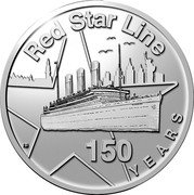 Belgium 20 Euro (Red Star Line) RED STAR LINE 150 YEARS IB BELGENLAND coin reverse Belgium 20 Euro (Red Star Line) RED STAR LINE 150 YEARS IB BELGENLAND coin reverse