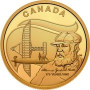 Canada 200 Dollars Alexander Graham Bell Inventions 2022 Proof CANADA DOLLAR CG ALEXANDER GRAHAM BELL 175 YEARS ANS coin reverse