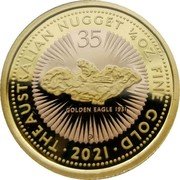 Australia 25 Dollars 35th Anniversary of the Nugget 2021 P Proof THE AUSTRALIAN NUGGET 35 GOLDEN EAGLE 1931 P 1/4 OZ FINE GOLD 2021 coin reverse Australia 25 Dollars 35th Anniversary of the Nugget 2021 P Proof THE AUSTRALIAN NUGGET 35 GOLDEN EAGLE 1931 P 1/4 OZ FINE GOLD 2021 coin reverse