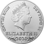 Niue 25 Dollars (Czech Lion - Queen Elizabeth II) IRB NIUE ISLAND ELIZABETH II 25 DOLLARS 2020 CM coin obverse