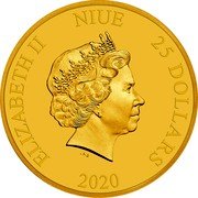 Niue 25 Dollars (Elizabeth II Hogwarts Castle) ELIZABETH II NIUE 25 DOLLARS IRB 2020 coin obverse