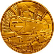 Niue 25 Dollars Elizabeth II Hogwarts Express 2020  Proof HOGWARTS EXPRESS 5972 1/4 OZ 9999 FINE GOLD HARRY POTTER © & TM WBEI. (S20) coin reverse