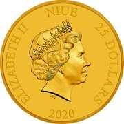 Niue 25 Dollars Elizabeth II Lando Calrissian 2020  Proof ELIZABETH II NIUE 25 DOLLARS IRB 2020 coin obverse