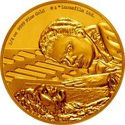 Niue 25 Dollars Elizabeth II Lando Calrissian 2020  Proof 1/4 OZ 9999 FINE GOLD © & TM LUCASFILM coin reverse