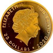 Niue 25 Dollars Victory 2020  Proof ELIZABETH II NIUE ISLAND IRB 25 DOLLARS 2020 coin obverse Niue 25 Dollars Victory 2020  Proof ELIZABETH II NIUE ISLAND IRB 25 DOLLARS 2020 coin obverse