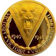 Niue 25 Dollars Victory 2020  Proof 1940 V 1945 VICTORY VICTOIRE VRIJHEID FREIHEIT coin reverse Niue 25 Dollars Victory 2020  Proof 1940 V 1945 VICTORY VICTOIRE VRIJHEID FREIHEIT coin reverse