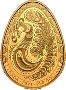 Canada 250 Dollars Rooster Ukrainian Pysanka Egg 2021 Proof CANADA 2021 250 DOLLARS DM coin reverse Canada 250 Dollars Rooster Ukrainian Pysanka Egg 2021 Proof CANADA 2021 250 DOLLARS DM coin reverse
