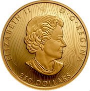 Canada 250 Dollars (Timber Wolf) ELIZABETH II D G REGINA 250 DOLLARS coin obverse Canada 250 Dollars (Timber Wolf) ELIZABETH II D G REGINA 250 DOLLARS coin obverse
