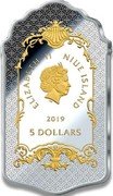 Niue 5 Dollars (Elizabeth II - Divine Mercy) ELIZABETH II NIUE ISLAND IRB 2019 5 DOLLARS coin obverse Niue 5 Dollars (Elizabeth II - Divine Mercy) ELIZABETH II NIUE ISLAND IRB 2019 5 DOLLARS coin obverse