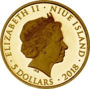 Niue 5 Dollars (Hans Christian Andersen) ELIZABETH II NIUE ISLAND IRB 5 DOLLARS 2018 coin obverse Niue 5 Dollars (Hans Christian Andersen) ELIZABETH II NIUE ISLAND IRB 5 DOLLARS 2018 coin obverse