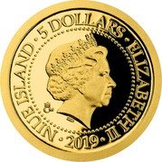 Niue 5 Dollars (Saint Zdislava) NIUE ISLAND 5 DOLLARS ELIZABETH II CM IRB 2019 coin obverse Niue 5 Dollars (Saint Zdislava) NIUE ISLAND 5 DOLLARS ELIZABETH II CM IRB 2019 coin obverse