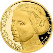 Niue 50 Dollars (Bozhena Nemcova) BOŽENA NĚMCOVÁ AU 999.9 31.1G coin reverse