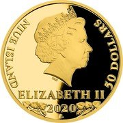 Niue 50 Dollars (Elizabeth II A two-tailed Czech Lion) IRB NIUE ISLAND ELIZABETH II 50 DOLLARS 2020 CM coin obverse