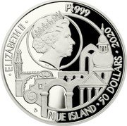 Niue 50 Dollars (Kutna Hora) ELIZABETH II PT 999 IRB CM NIUE ISLAND 50 DOLLARS 2020 coin obverse