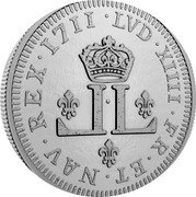 Canada 50 Dollars Relics of New France Louis XIV 2022 Proof LVD XIIII FR ET NAV REX 1711 coin reverse Canada 50 Dollars Relics of New France Louis XIV 2022 Proof LVD XIIII FR ET NAV REX 1711 coin reverse