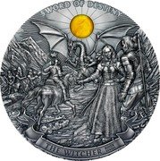 Niue 50 Dollars (Sword of Destiny) SWORD OF DESTINY THE WITCHER BOOK SERIES coin reverse