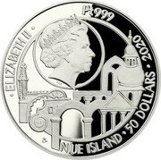 Niue 50 Dollars The Holy Trinity Column in Olomouc 2020 CM Proof ELIZABETH II PT 999 IRB CM NIUE ISLAND 50 DOLLARS 2020 coin obverse