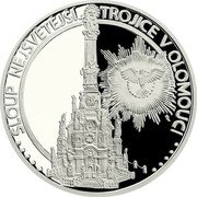 Niue 50 Dollars The Holy Trinity Column in Olomouc 2020 CM Proof SLOUP NEJSVĚTĚJŠÍ TROJICE V OLOMOUCI coin reverse