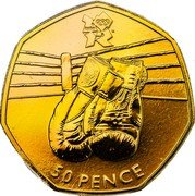 UK 50 Pence (Boxing) LONDON 2012 50 PENCE coin reverse UK 50 Pence (Boxing) LONDON 2012 50 PENCE coin reverse