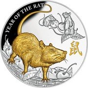 Niue 8 Dollars (Elizabeth II Year of the Rat) YEAR OF THE RAT 鼠 coin reverse Niue 8 Dollars (Elizabeth II Year of the Rat) YEAR OF THE RAT 鼠 coin reverse