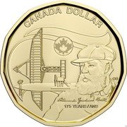 Canada Dollar Alexander Graham Bell 2022  Individual circulation coin CANADA DOLLAR ALEXANDER GRAHAM BELL 175 YEARS/ANS coin reverse Canada Dollar Alexander Graham Bell 2022  Individual circulation coin CANADA DOLLAR ALEXANDER GRAHAM BELL 175 YEARS/ANS coin reverse