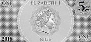 Niue One Dollar (A New Hope. Princess Leia) ONE DOLLAR ELIZABETH II 5G AG.999 IRB 2018 NIUE ONE DOLLAR coin obverse Niue One Dollar (A New Hope. Princess Leia) ONE DOLLAR ELIZABETH II 5G AG.999 IRB 2018 NIUE ONE DOLLAR coin obverse