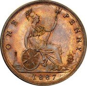 UK One Penny (Victoria Jubilee Head. Pattern) ONE PENNY 1887 coin reverse UK One Penny (Victoria Jubilee Head. Pattern) ONE PENNY 1887 coin reverse