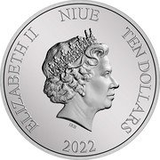 Niue Ten Dollars (The Jungle Book) ELIZABETH II NIUE TEN DOLLARS IRB 2022 coin obverse Niue Ten Dollars (The Jungle Book) ELIZABETH II NIUE TEN DOLLARS IRB 2022 coin obverse