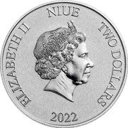 Niue Two Dollars (Aladdin and Friends) ELIZABETH II NIUE TWO DOLLARS IRB 2022 coin obverse