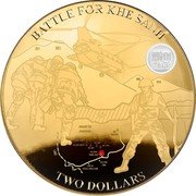 Niue Two Dollars (Battle for Khe Sanh) BATTLE FOR KHE SANH 50 YEARS TWO DOLLARS coin reverse Niue Two Dollars (Battle for Khe Sanh) BATTLE FOR KHE SANH 50 YEARS TWO DOLLARS coin reverse