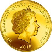 Niue Two Dollars Cowra Breakout 2019  Proof HER MAJESTY QUEEN ELIZABETH II NIUE IRB 2019 coin obverse Niue Two Dollars Cowra Breakout 2019  Proof HER MAJESTY QUEEN ELIZABETH II NIUE IRB 2019 coin obverse