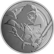 Niue Two Dollars Darth Vader- Elizabeth II 2020 NZM 1 OZ 999 FINE SILVER © & TM LUCASFILM LTD NZM coin reverse Niue Two Dollars Darth Vader- Elizabeth II 2020 NZM 1 OZ 999 FINE SILVER © & TM LUCASFILM LTD NZM coin reverse
