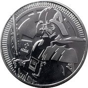 Niue Two Dollars (Elizabeth II Darth Vader) 1 OZ 999 FINE SILVER © & TM LUCASFILM LTD. NZM coin reverse Niue Two Dollars (Elizabeth II Darth Vader) 1 OZ 999 FINE SILVER © & TM LUCASFILM LTD. NZM coin reverse