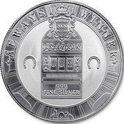 Niue Two Dollars Elizabeth II Lucky Coin 2020  BU ALWAYS WINNER 2020 LUCKY COIN 001 999 FINE SILVER 1 OZ coin reverse