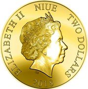 Niue Two Dollars (Elvis Presley 68 Comeback) ELIZABETH II NIUE TWO DOLLARS IRB 2018 coin obverse Niue Two Dollars (Elvis Presley 68 Comeback) ELIZABETH II NIUE TWO DOLLARS IRB 2018 coin obverse