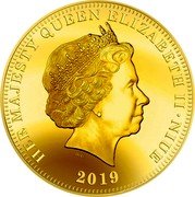 Niue Two Dollars (Mutiny on the Bounty) HER MAJESTY QUEEN ELIZABETH II NIUE IRB 2019 coin obverse Niue Two Dollars (Mutiny on the Bounty) HER MAJESTY QUEEN ELIZABETH II NIUE IRB 2019 coin obverse