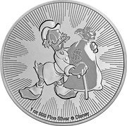 Niue Two Dollars Scrooge McDuck with a Bag of Money 2018  BU 1 OZ 999 FINE SILVER © DISNEY coin reverse Niue Two Dollars Scrooge McDuck with a Bag of Money 2018  BU 1 OZ 999 FINE SILVER © DISNEY coin reverse